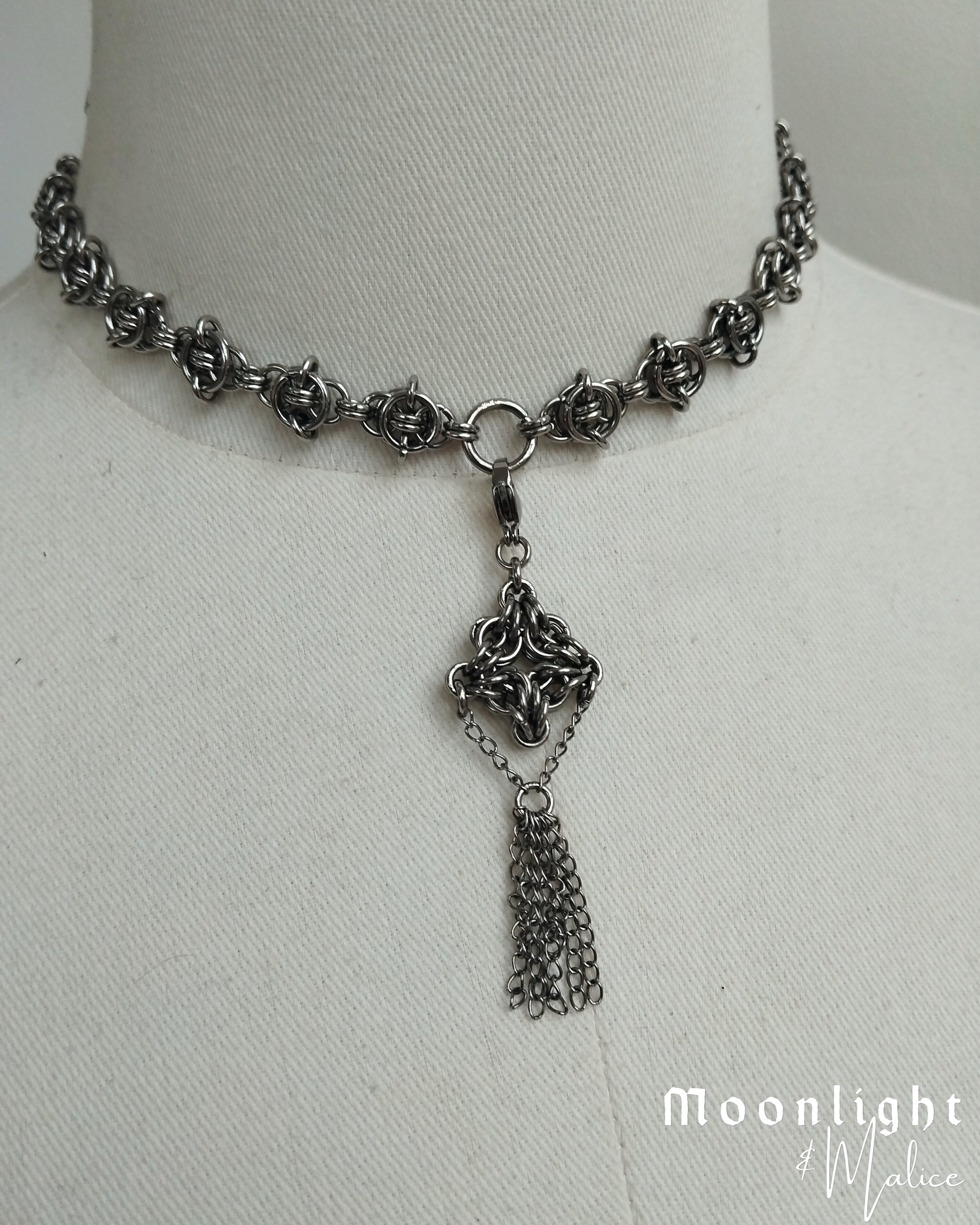 Add On Charms for Nettles Chainmail Choker in Stainless Steel