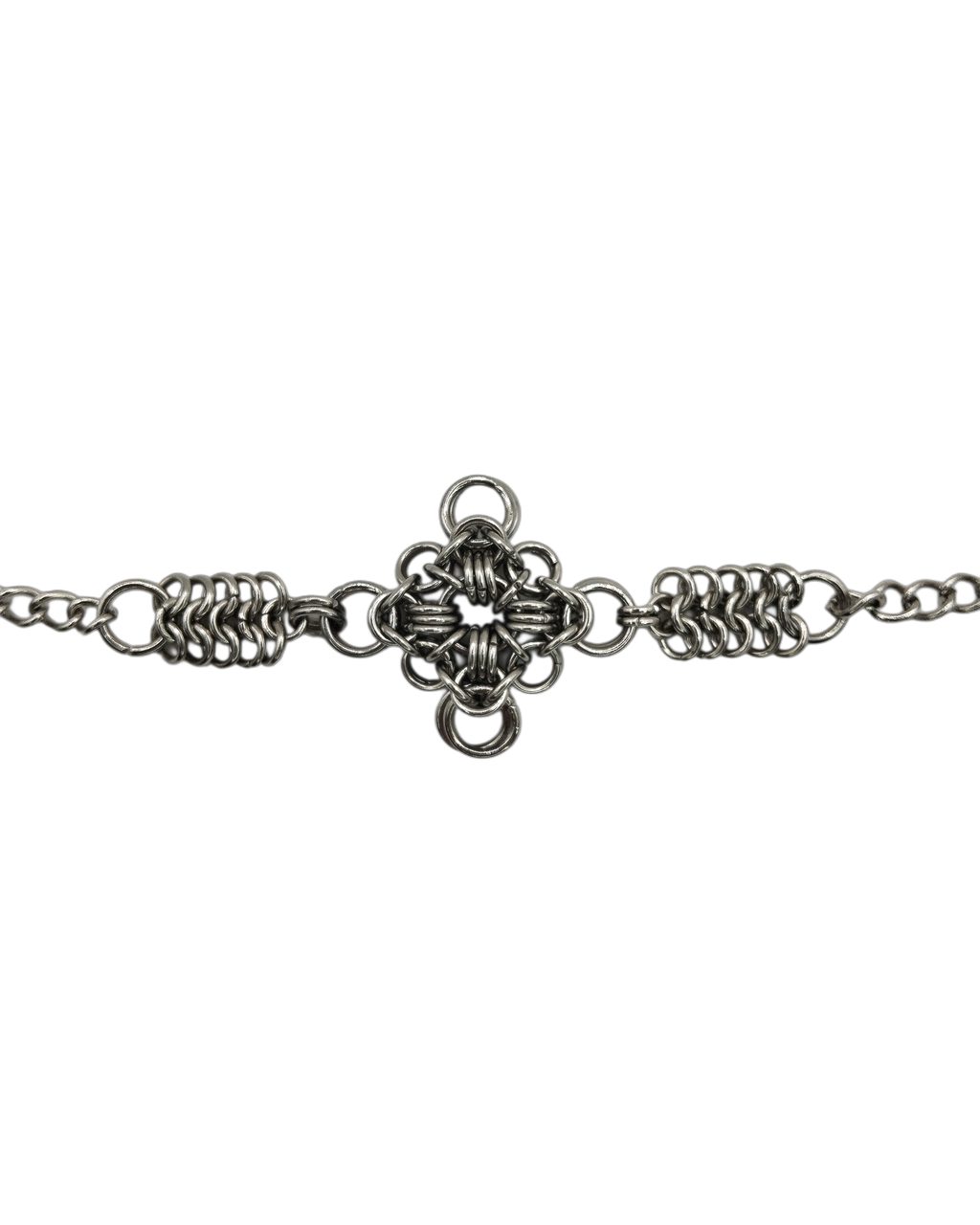 The Noémie Chainmail Pendant Bracelet in Stainless Steel