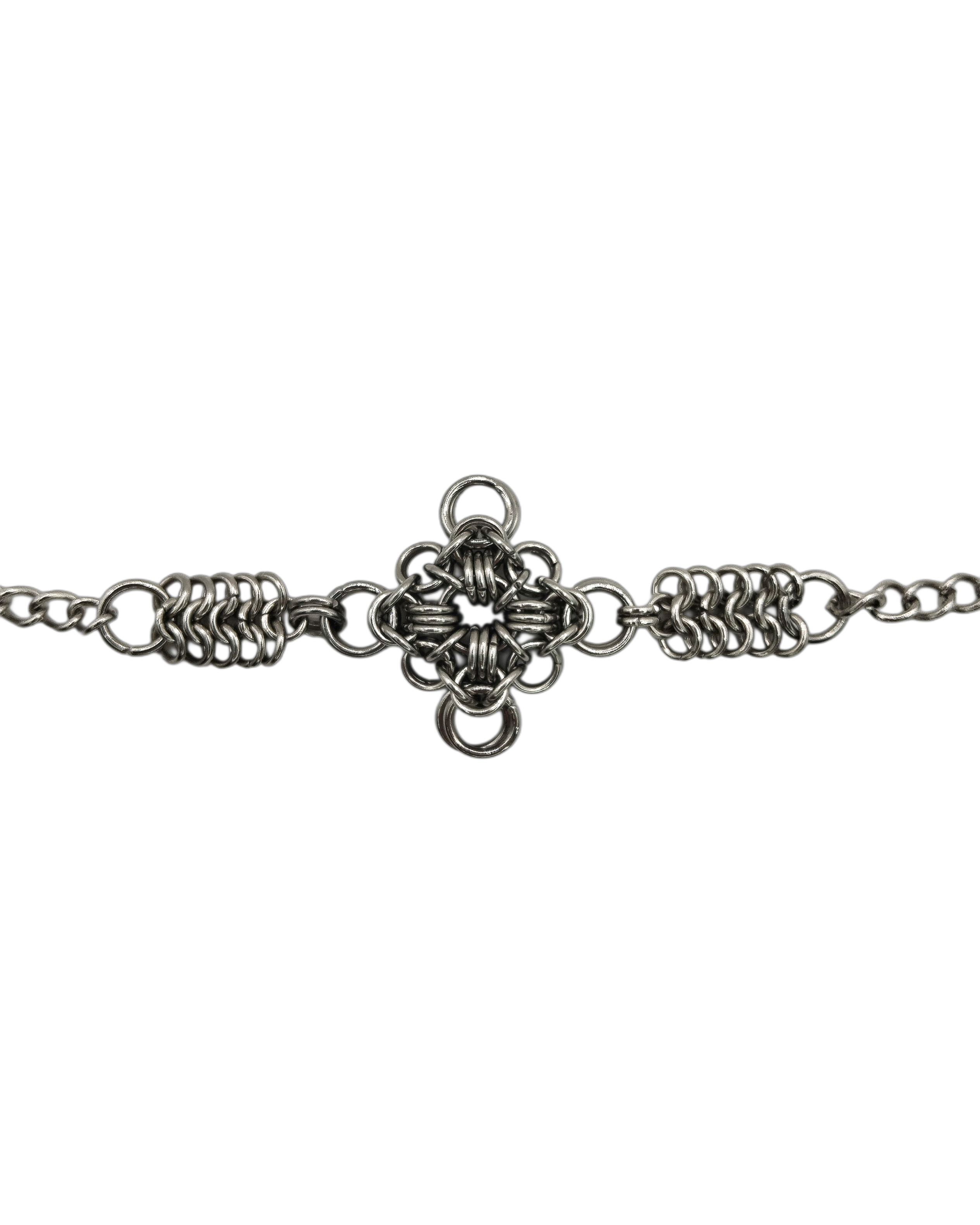 The Noémie Chainmail Pendant Bracelet in Stainless Steel