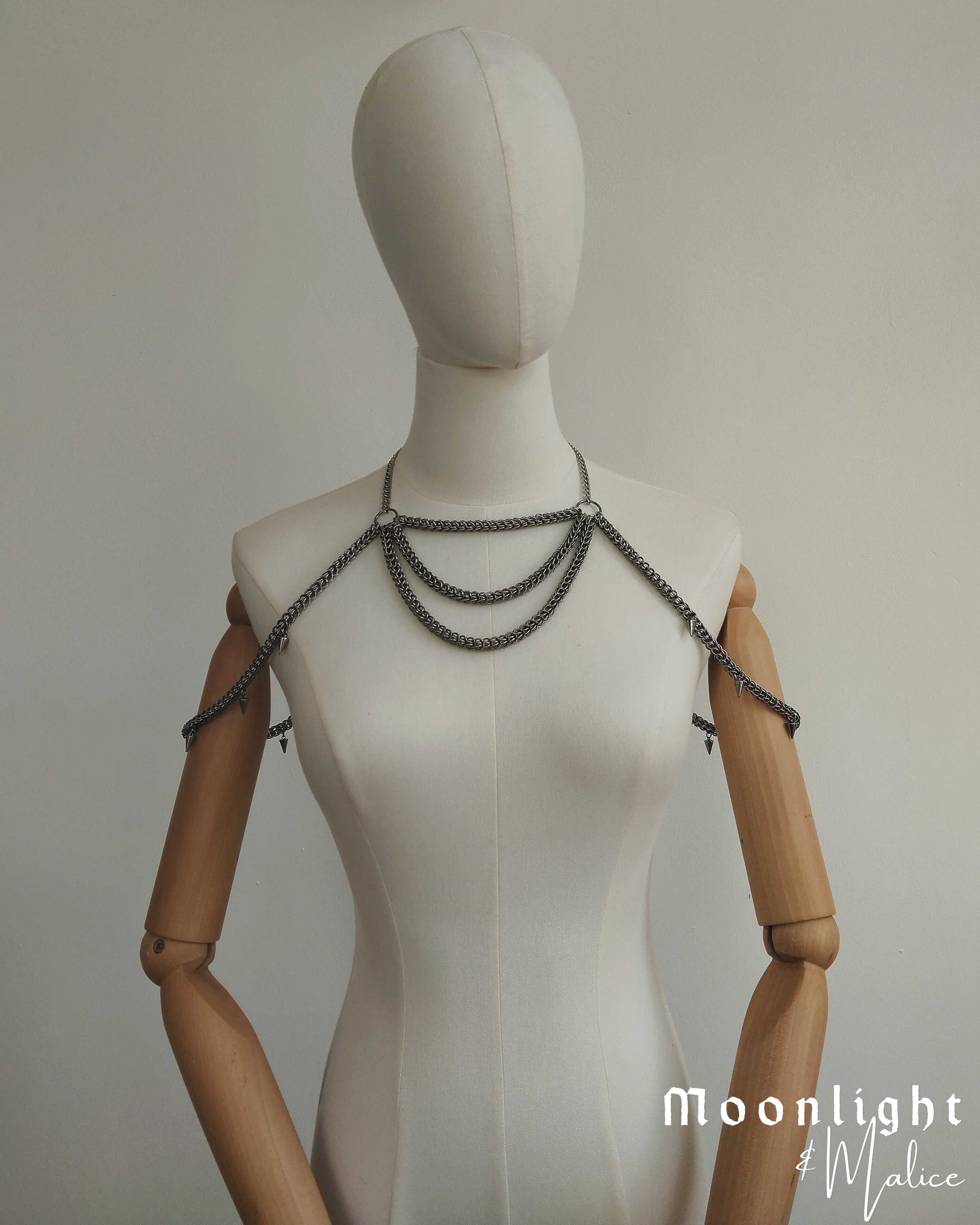 The Chandelier Statement Chainmail Piece in Stainless Steel