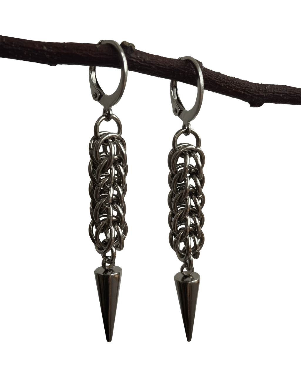 The Viktoria Chainmail Earrings in Stainless Steel
