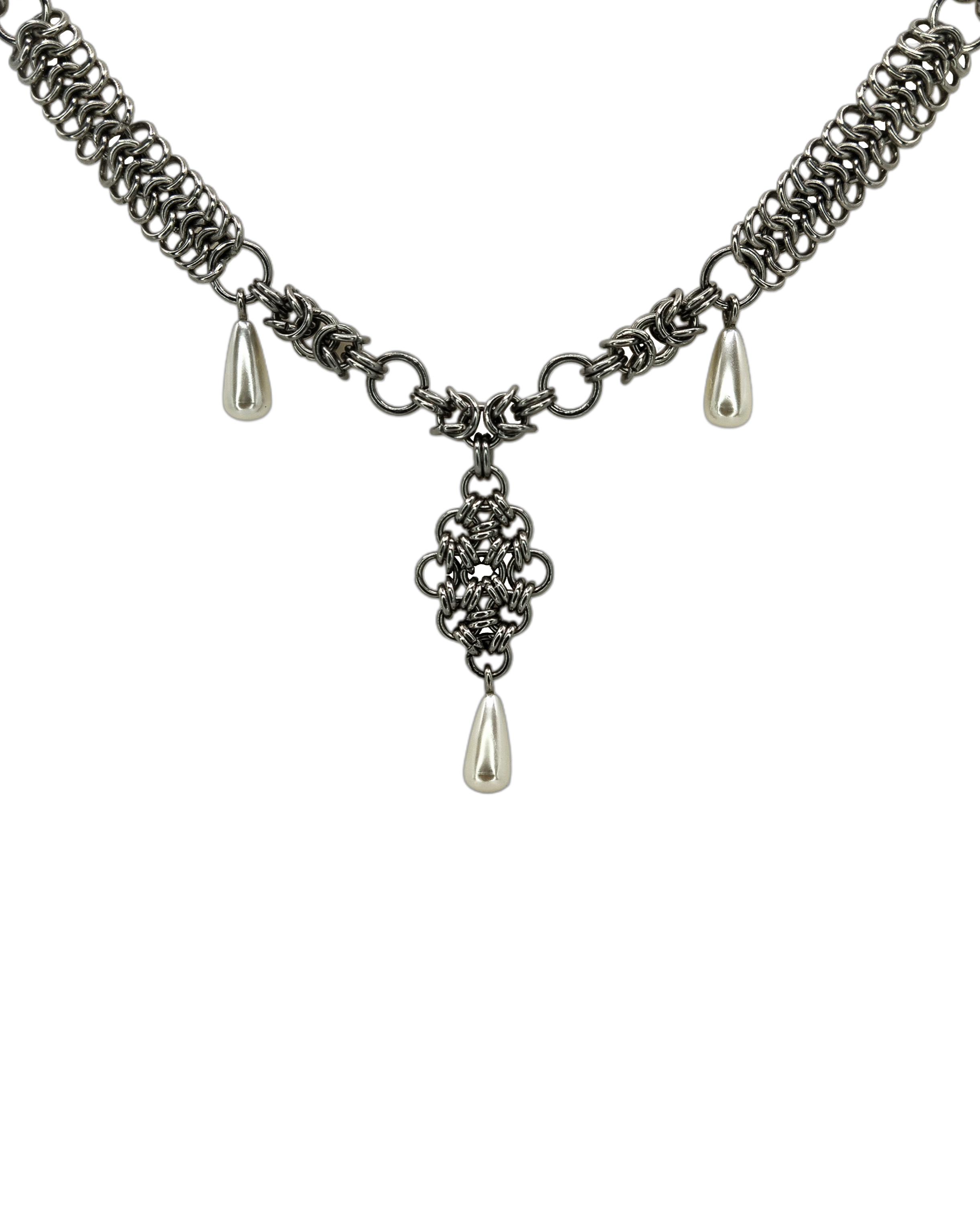 The MicroChainmail Choker Necklace in Stainless Steel