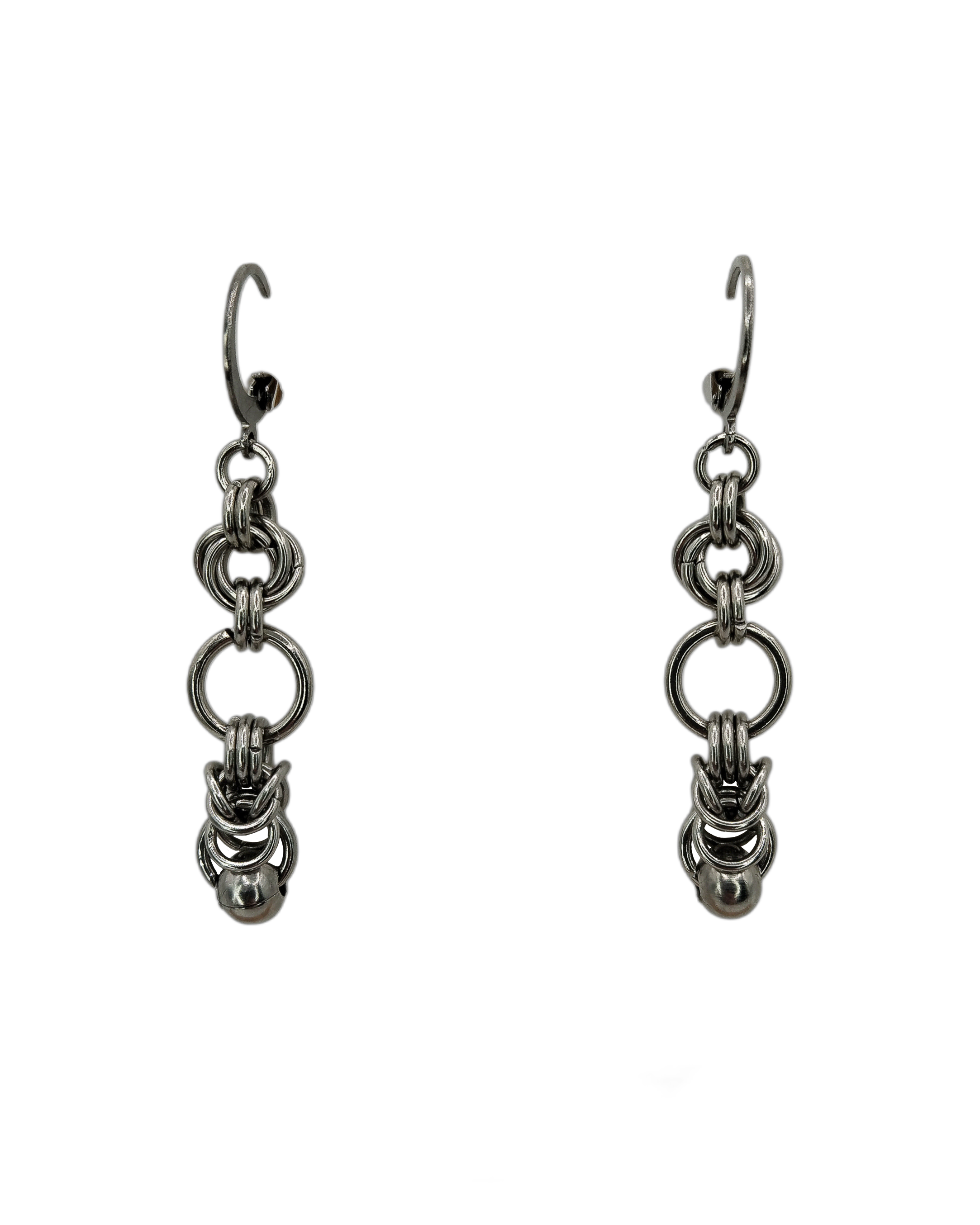 The Talia Chainmail Earrings in Stainless Steel