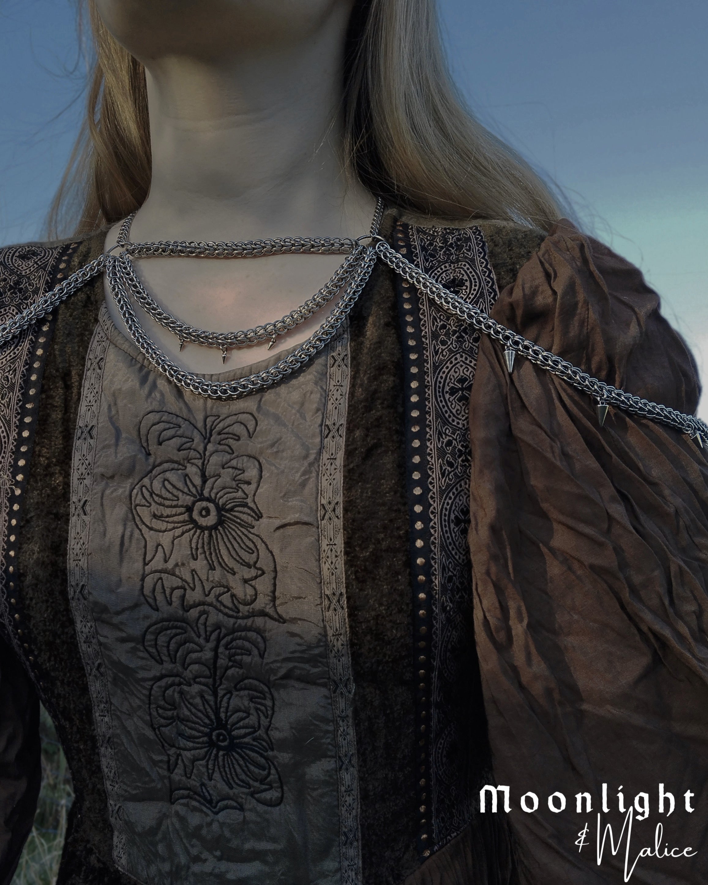 The Chandelier Statement Chainmail Piece in Stainless Steel