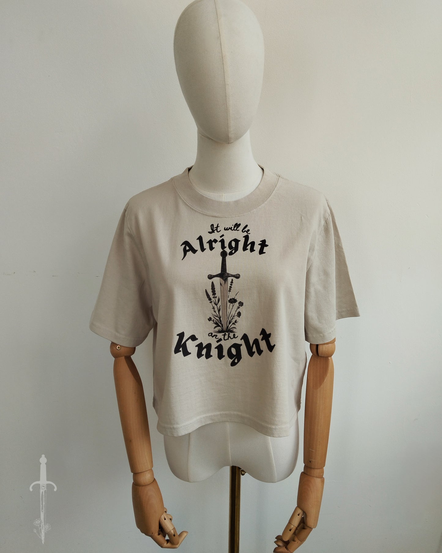 Pre Order - Alright on the Knight Oversized Cropped Top