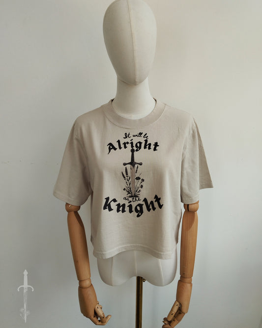 Pre Order - Alright on the Knight Oversized Cropped Top