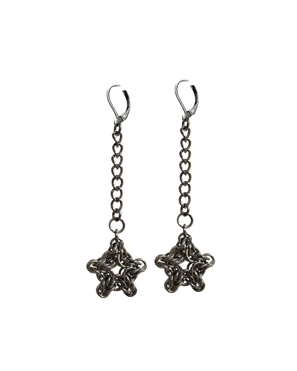 The Astra Chainmail Earrings in Stainless Steel