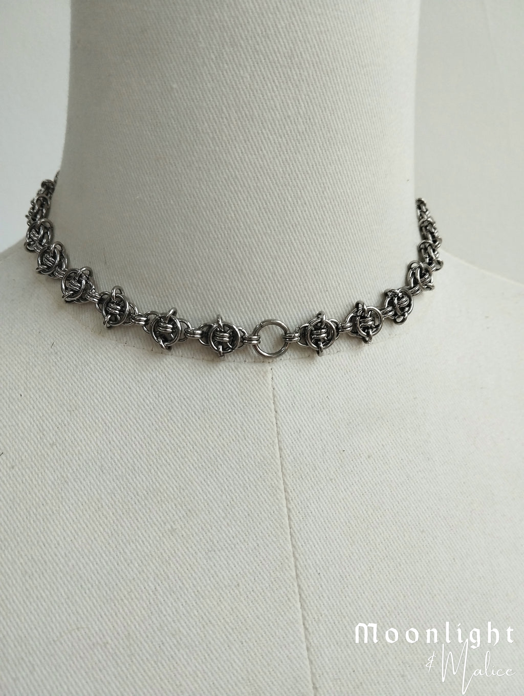 The Nettles Chainmail Choker Necklace in Stainless Steel
