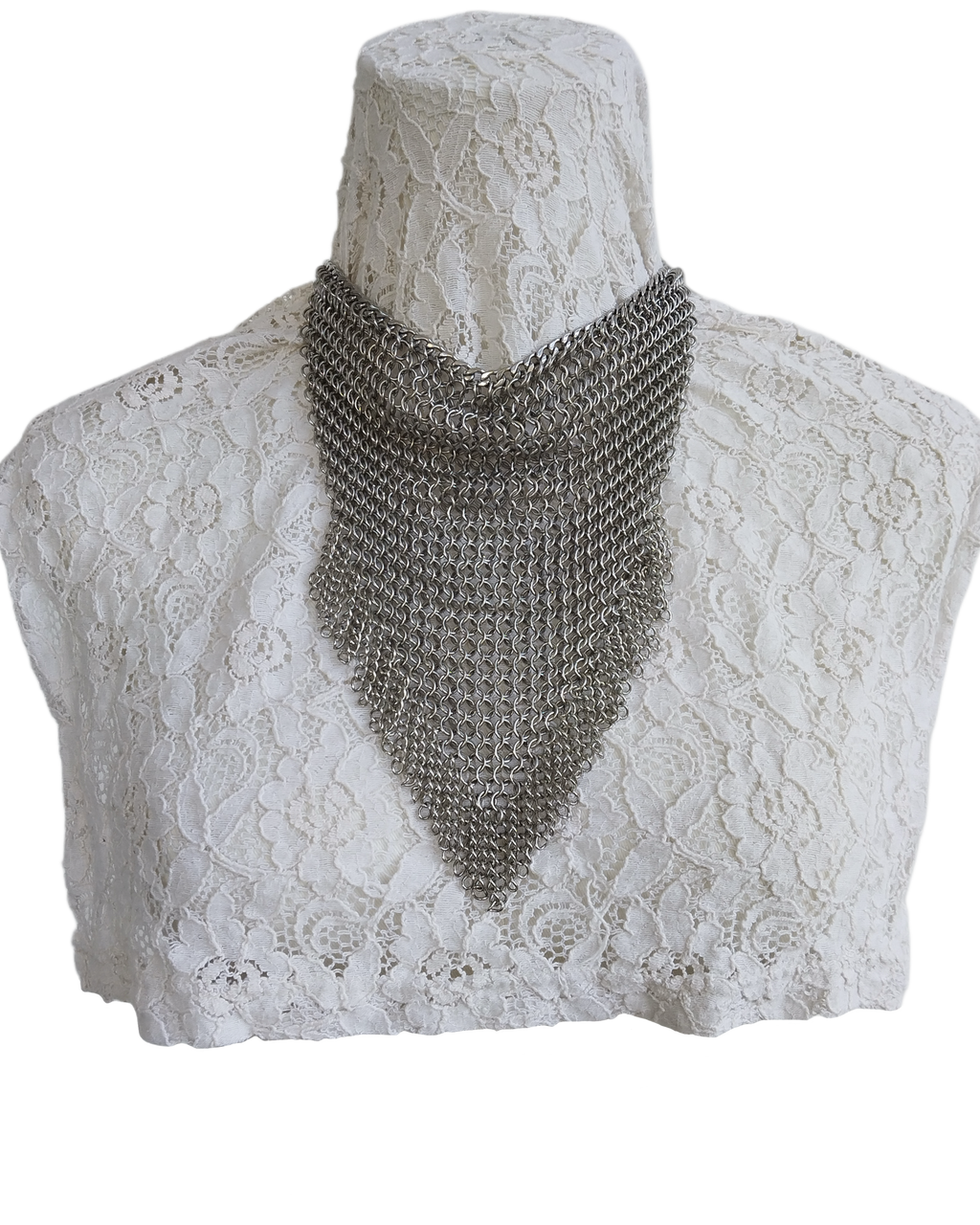 The Echo Chainmail Bandana Necklace in Stainless Steel