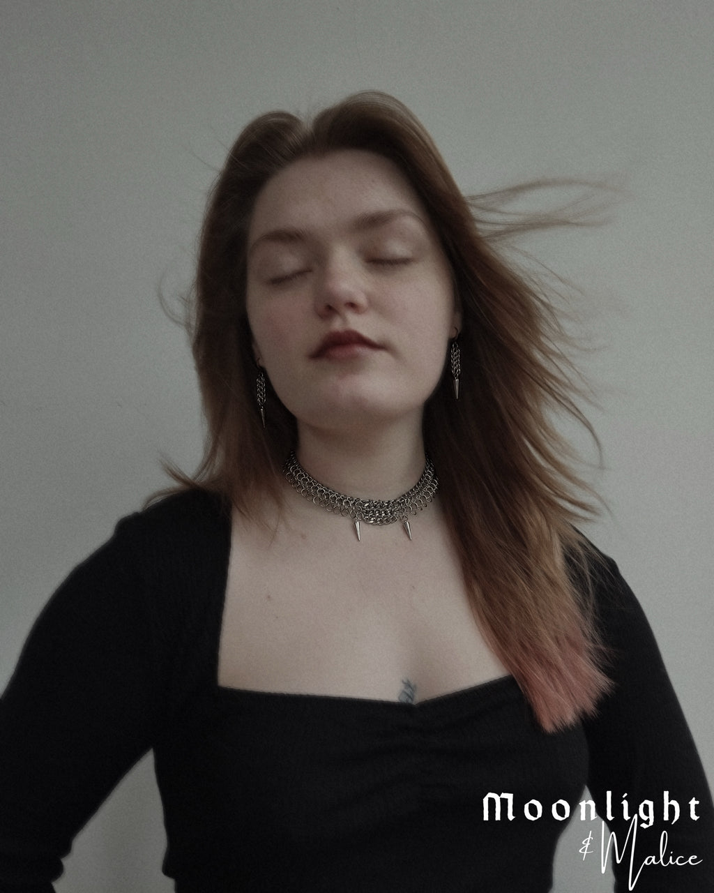 The Viktoria Chainmail Earrings in Stainless Steel