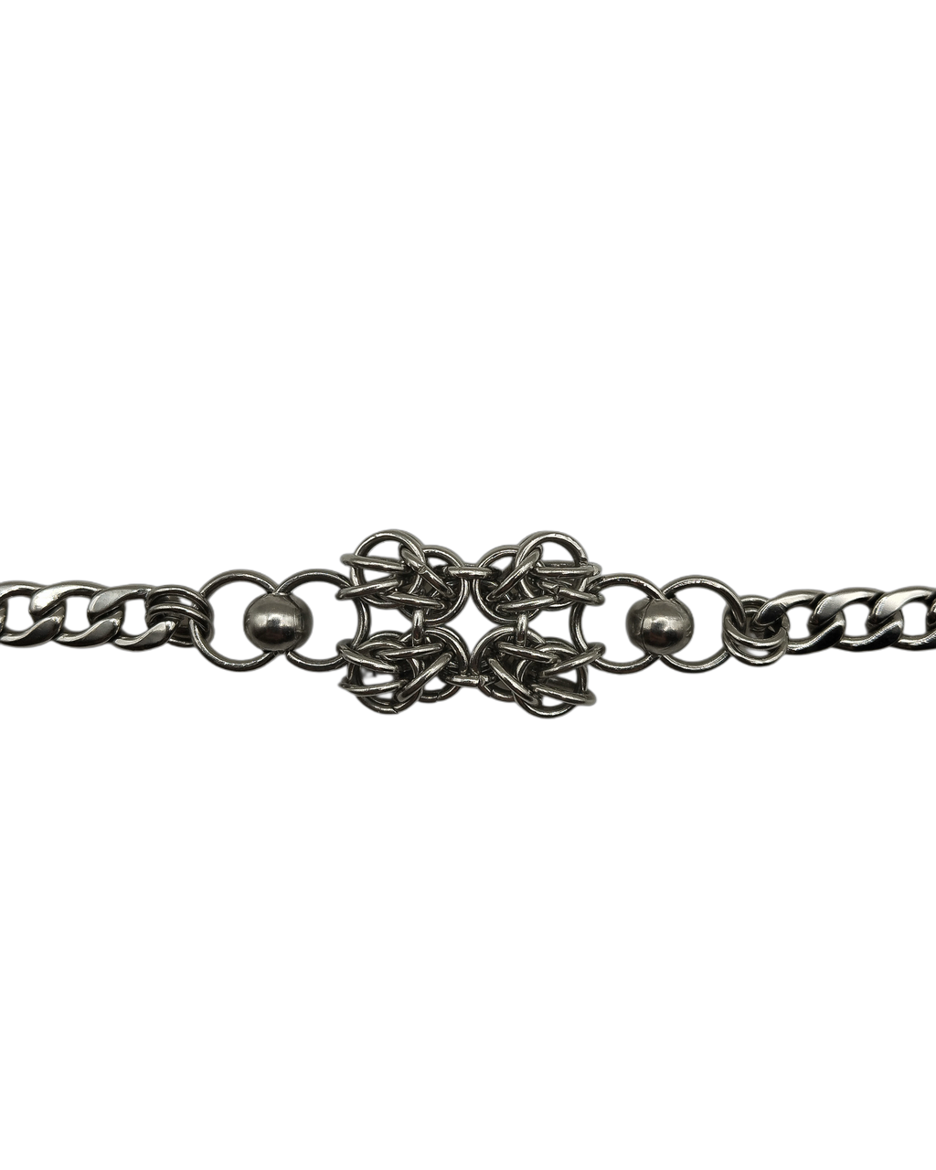The Terra Chainmail Pendant Bracelet in Stainless Steel