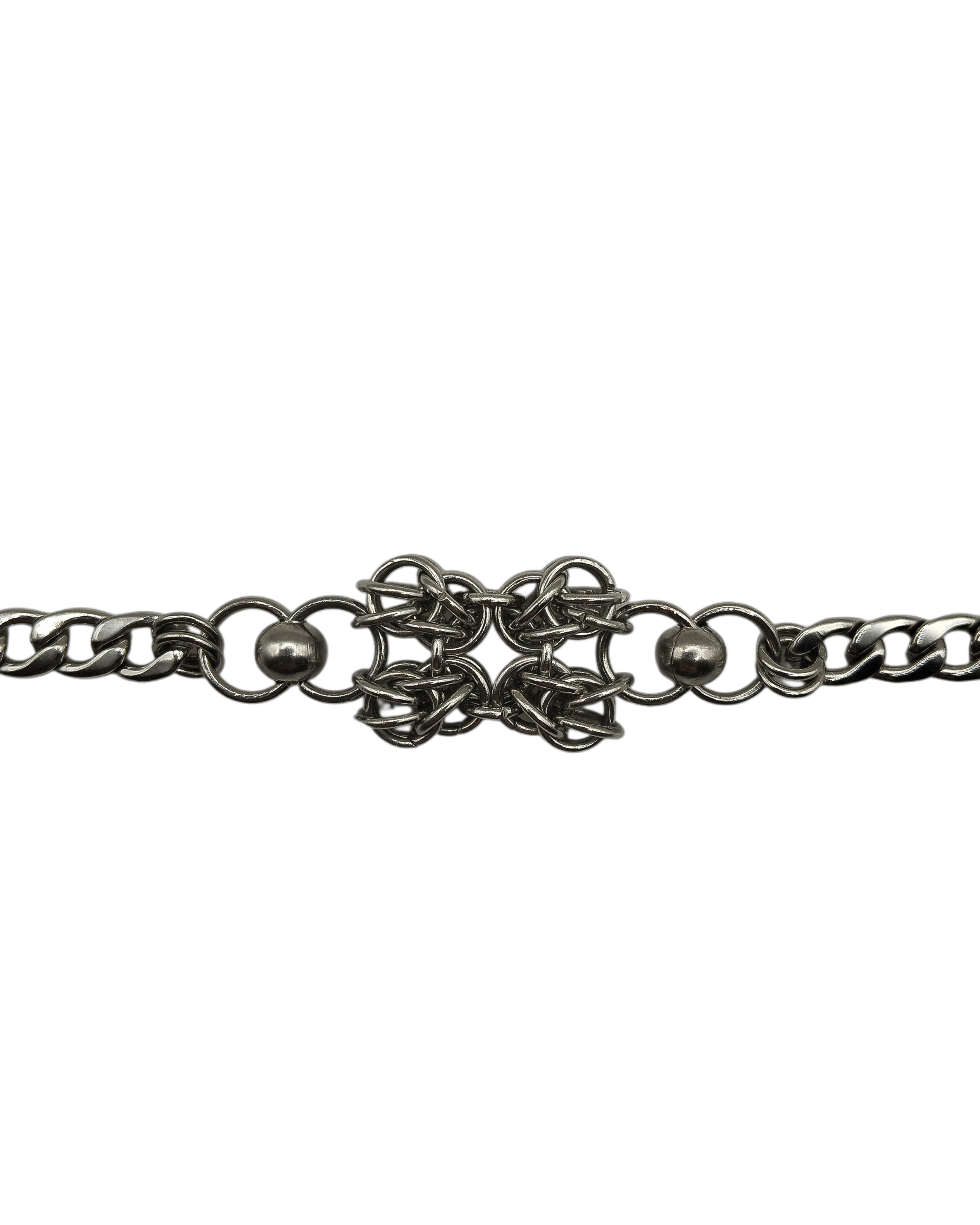 The Terra Chainmail Pendant Bracelet in Stainless Steel