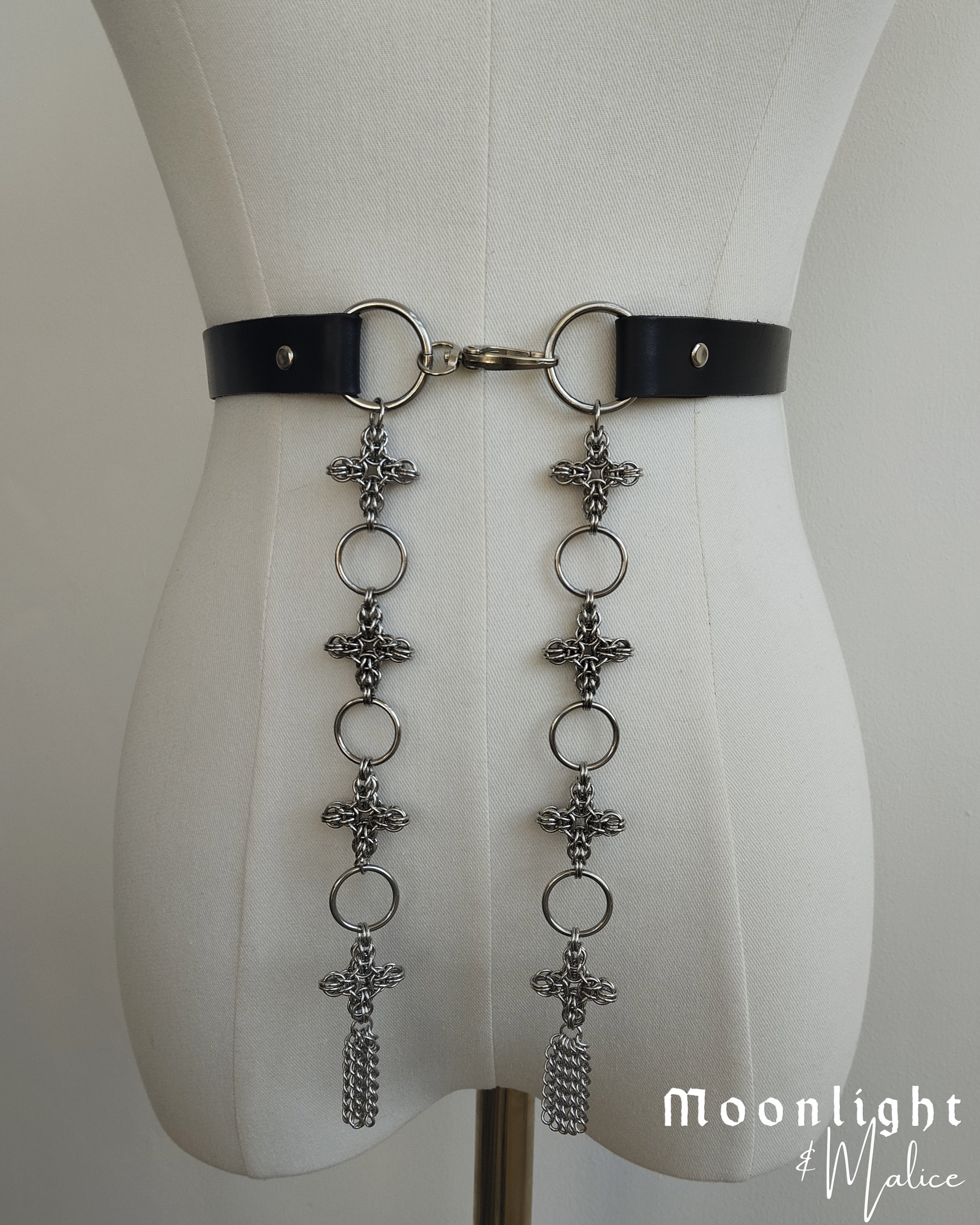 The Elflock Chainmail & Leather Belt