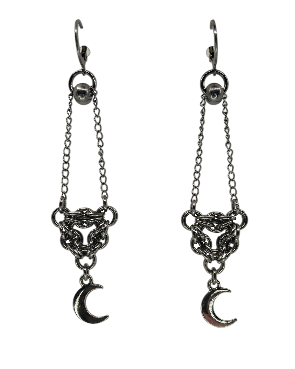 The Sepharina Chainmail Earrings in Stainless Steel