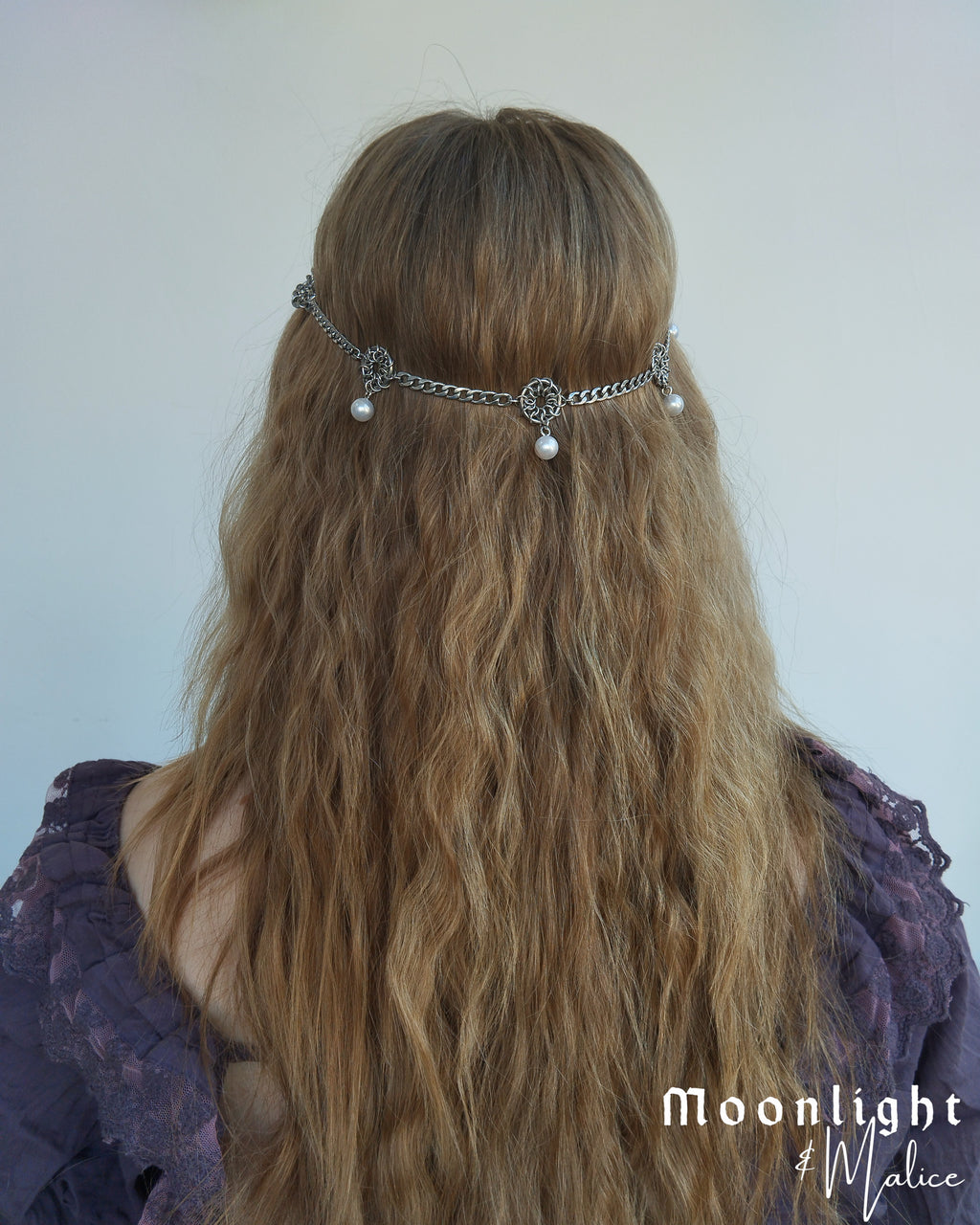 The Oneiroi Chainmail Head Piece in Stainless Steel - One of a Kind