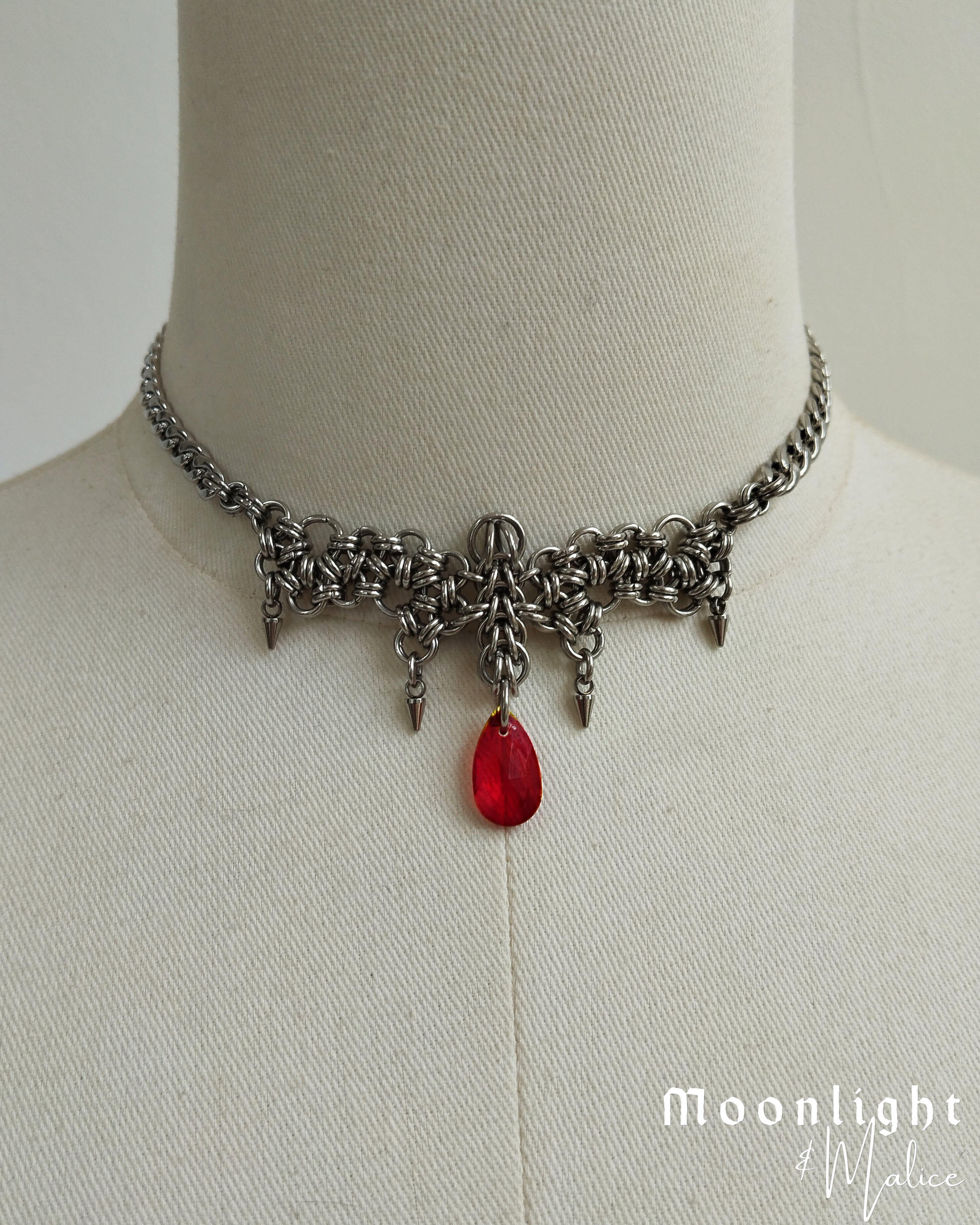 The Lilith Chainmail Choker Necklace - One of a Kind