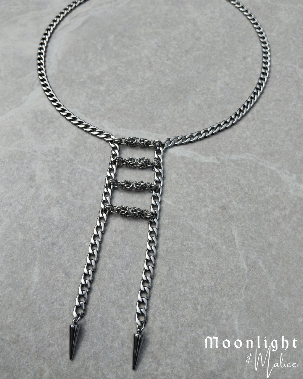 The Stairway Chainmail Pendant Necklace - One of a Kind