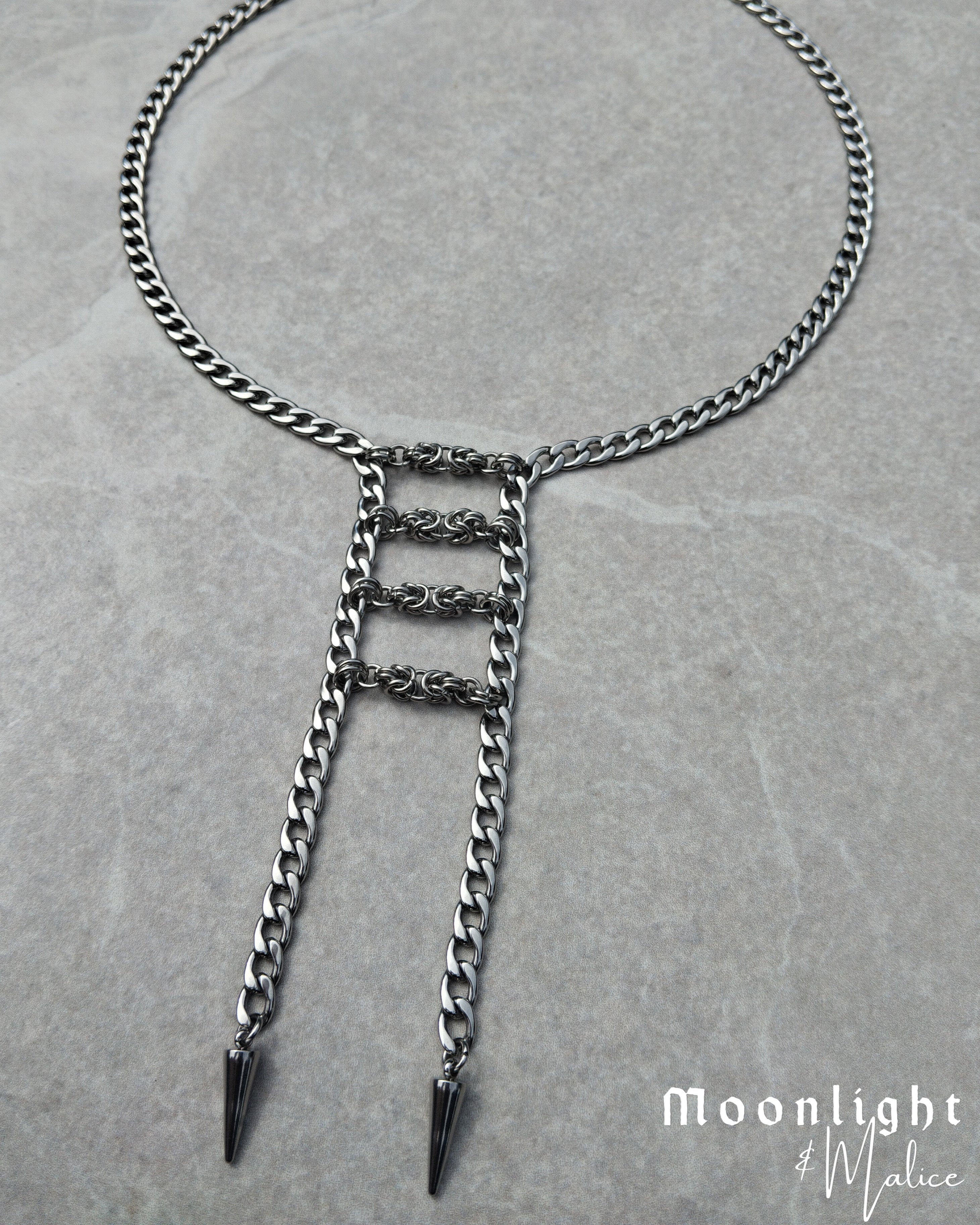 The Stairway Chainmail Pendant Necklace - One of a Kind