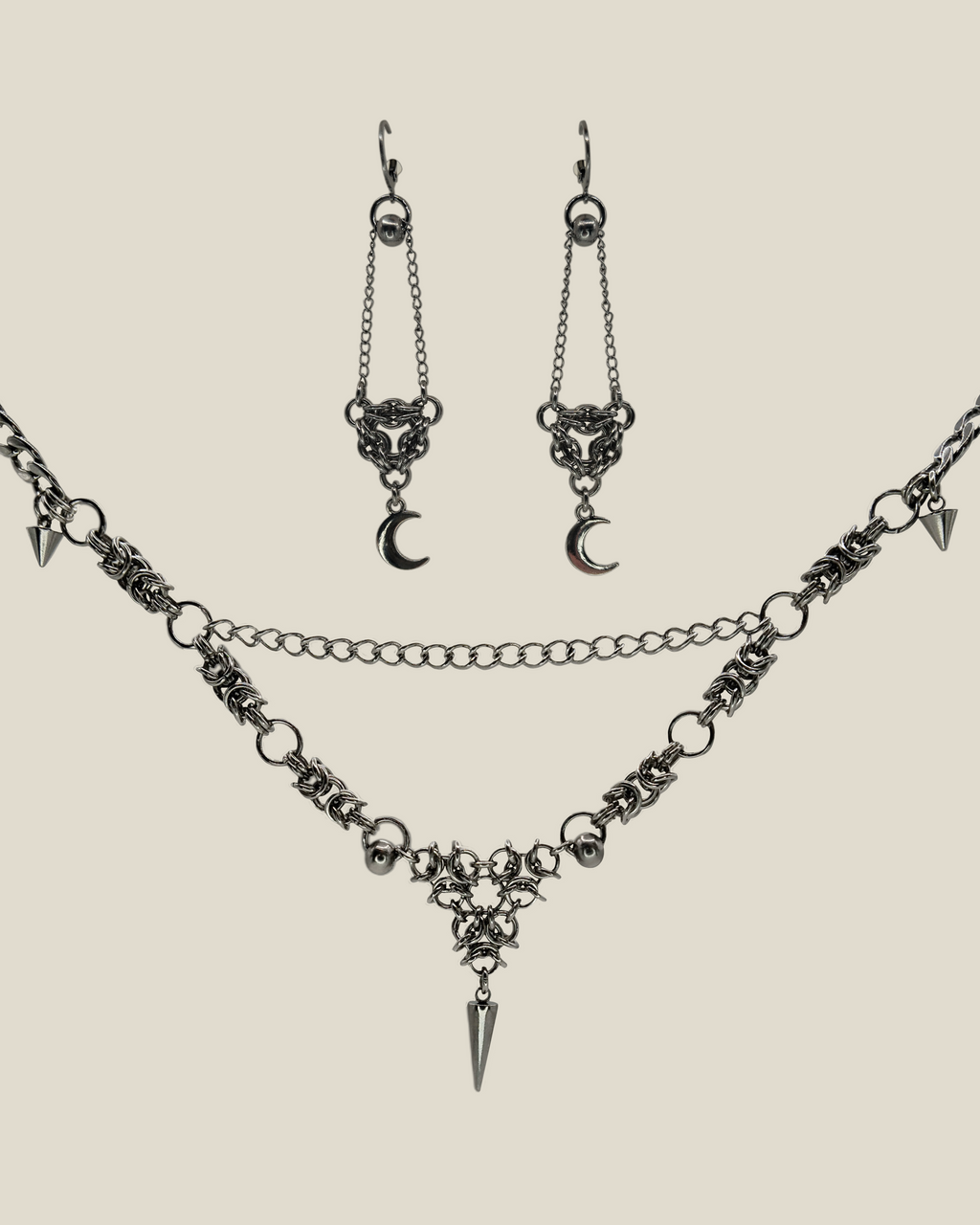 The Sepharina Chainmail Necklace & Earrings Bundle