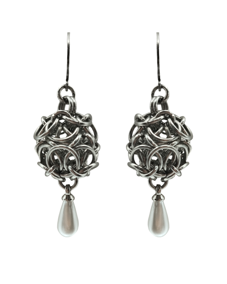 The Dragon’s Egg Chainmail Earrings in Stainless Steel
