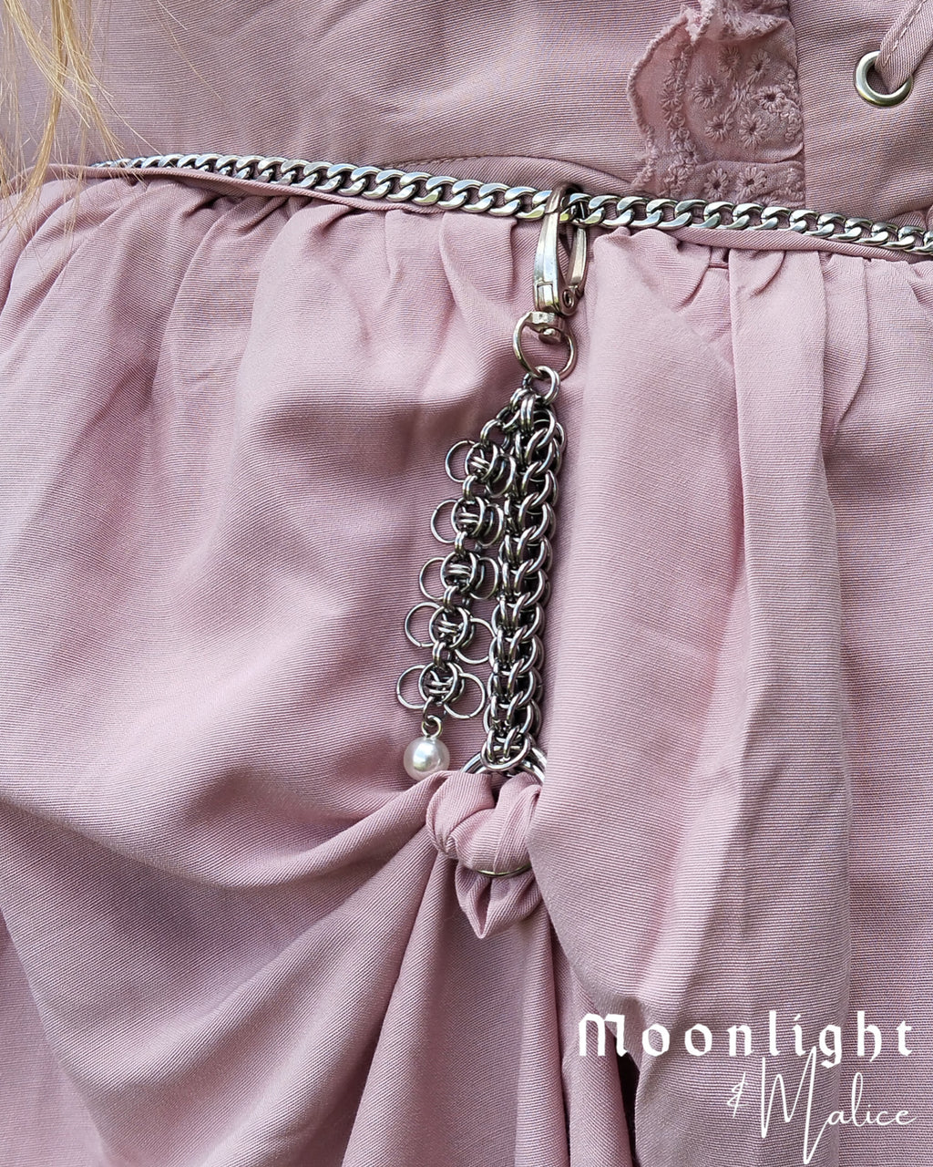 The Rusalka Chainmail Skirt Hike in Stainless Steel