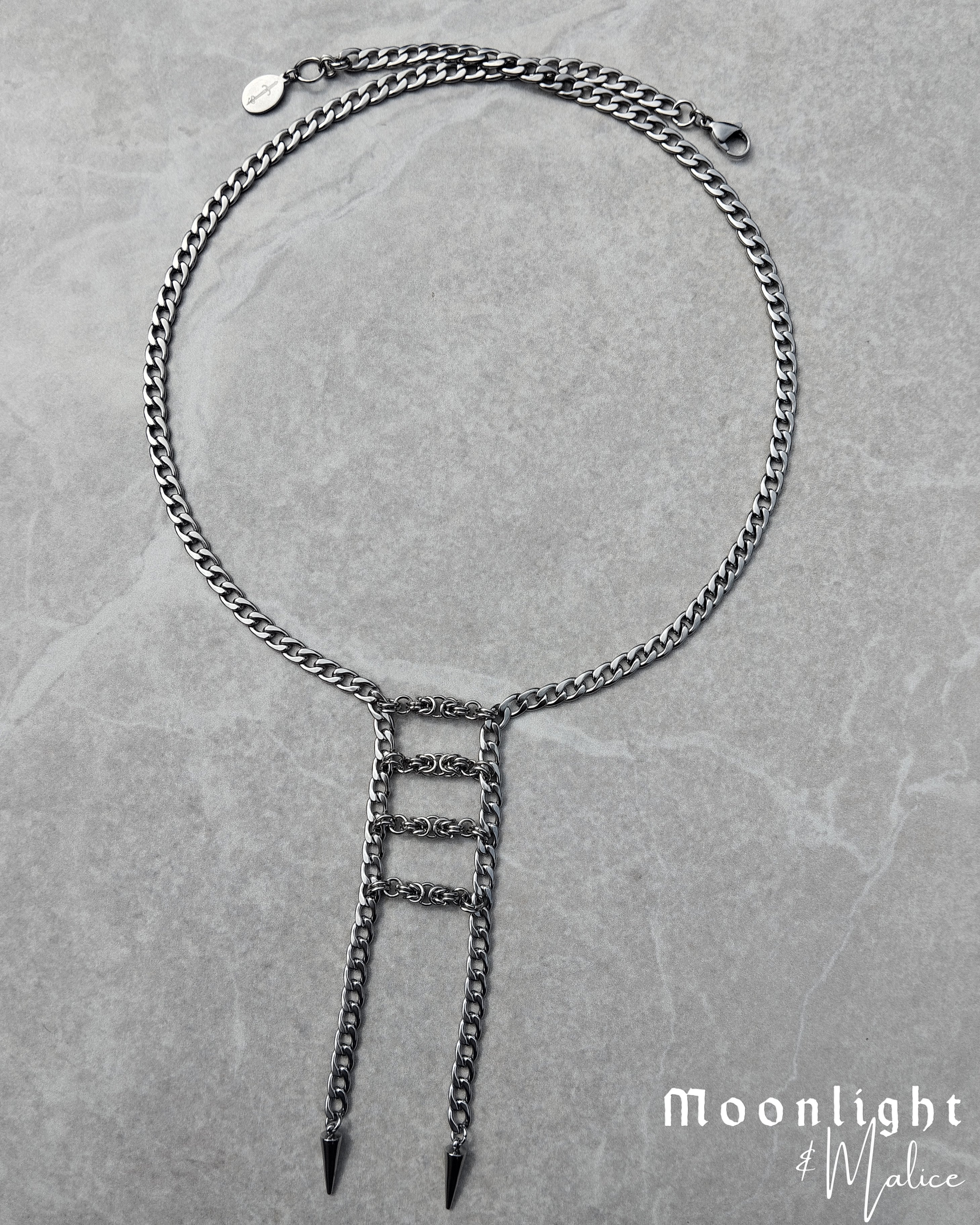 The Stairway Chainmail Pendant Necklace - One of a Kind