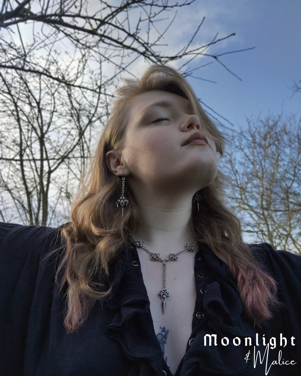 The Rowena Chainmail Necklace in Stainless Steel