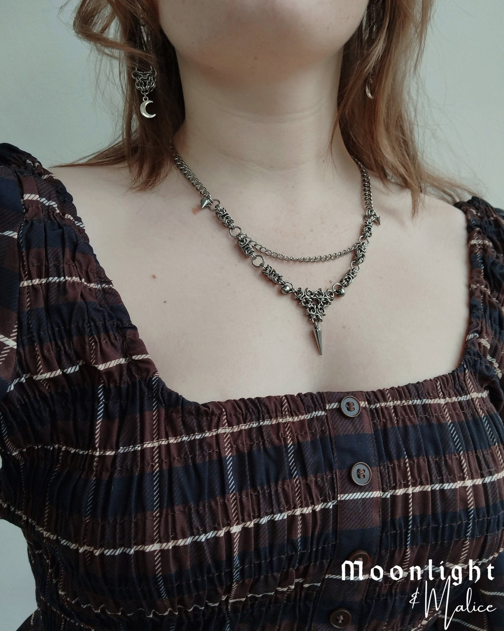 The Sepharina Chainmail Necklace in Stainless Steel