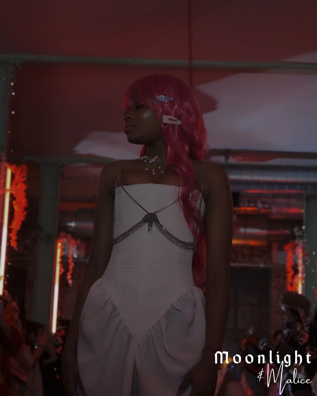 The Bow Chainmail Bralet in Stainless Steel