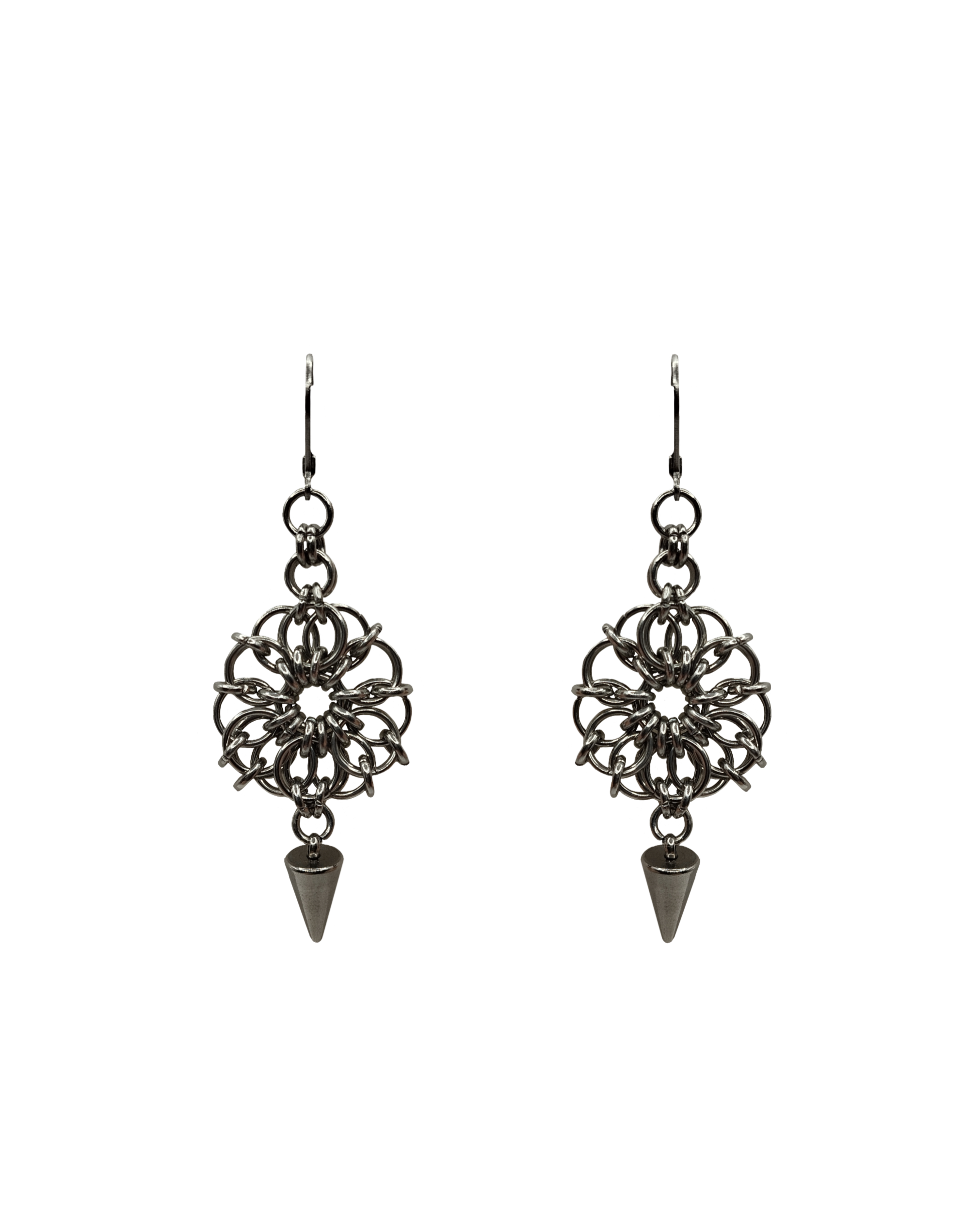 The Wild Daisy Chainmail Earrings in Stainless Steel