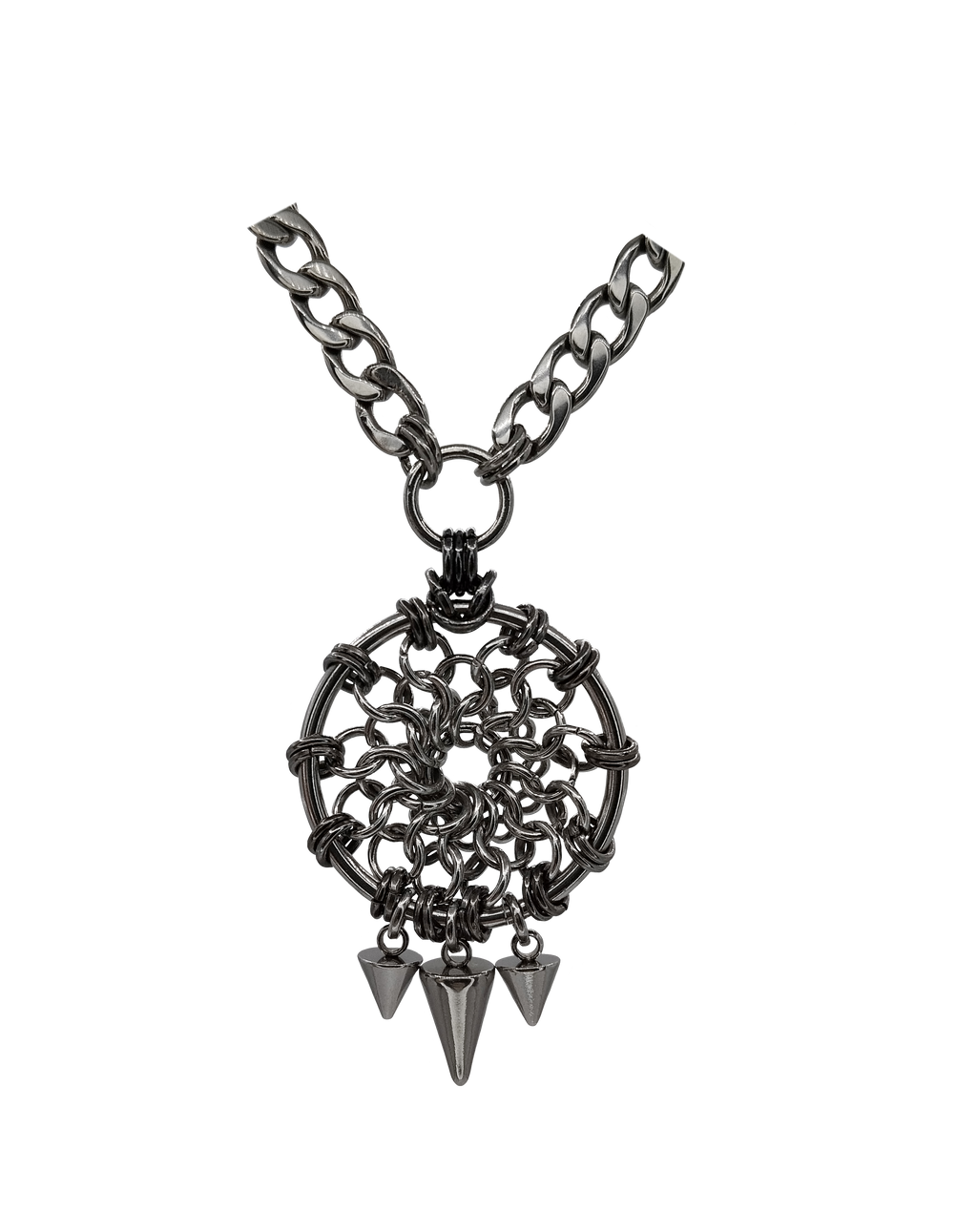 The Fantasy Net Chainmail Choker in Stainless Steel