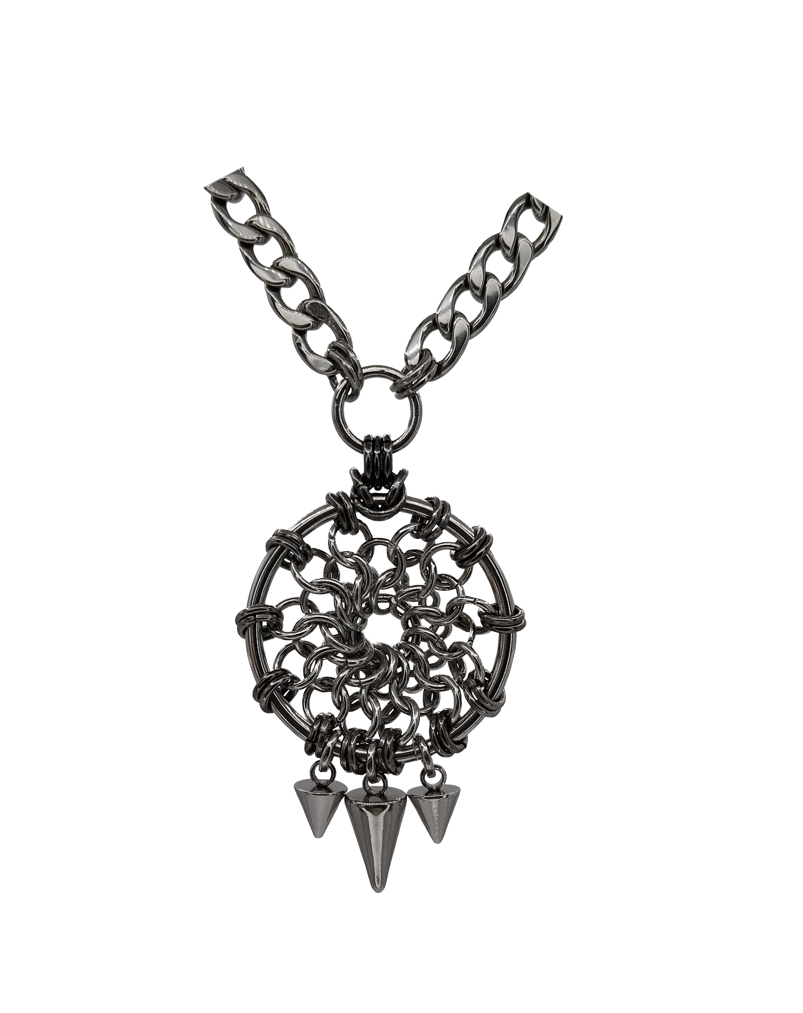 The Fantasy Net Chainmail Choker in Stainless Steel