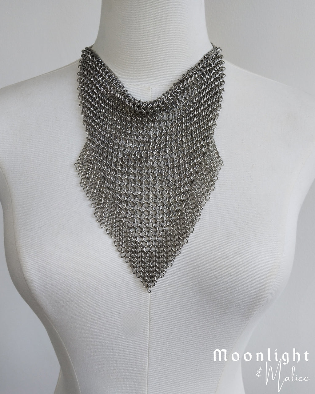 The Echo Chainmail Bandana Necklace in Stainless Steel