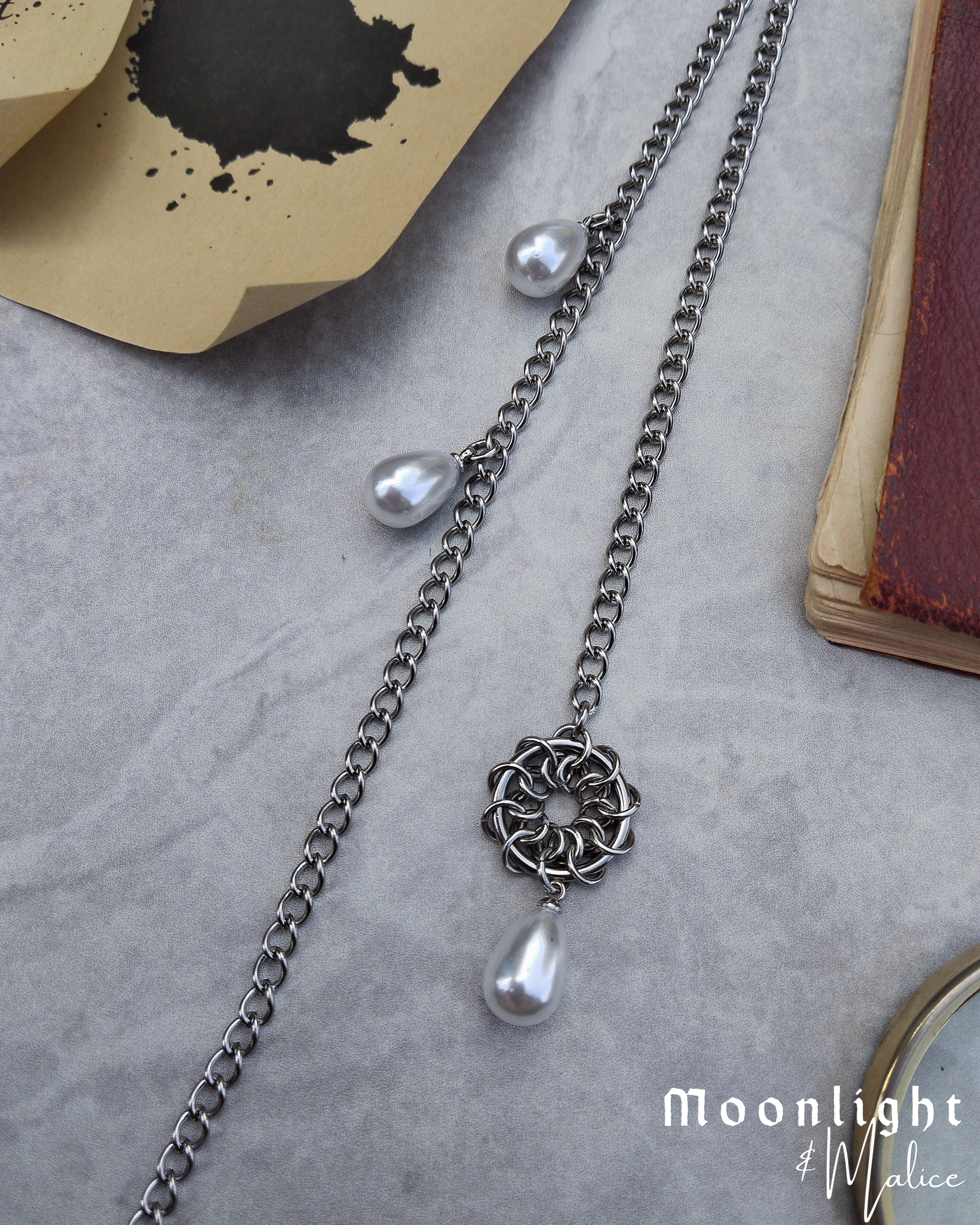 The Oneiroi Chainmail Pendant Glasses Chain in Stainless Steel