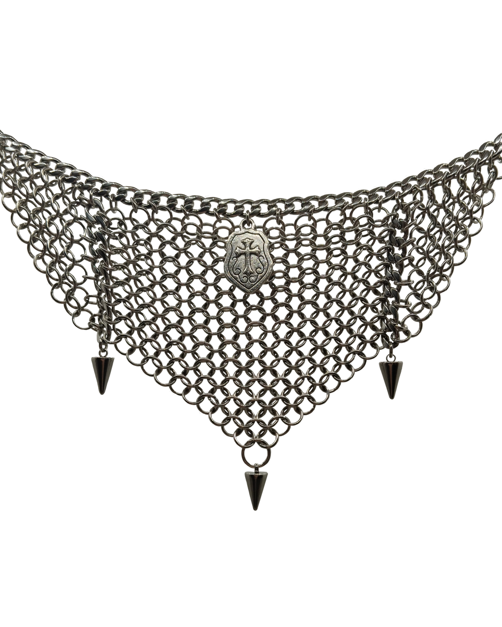 The Astrid Armour Chainmail Choker Necklace in Stainless Steel