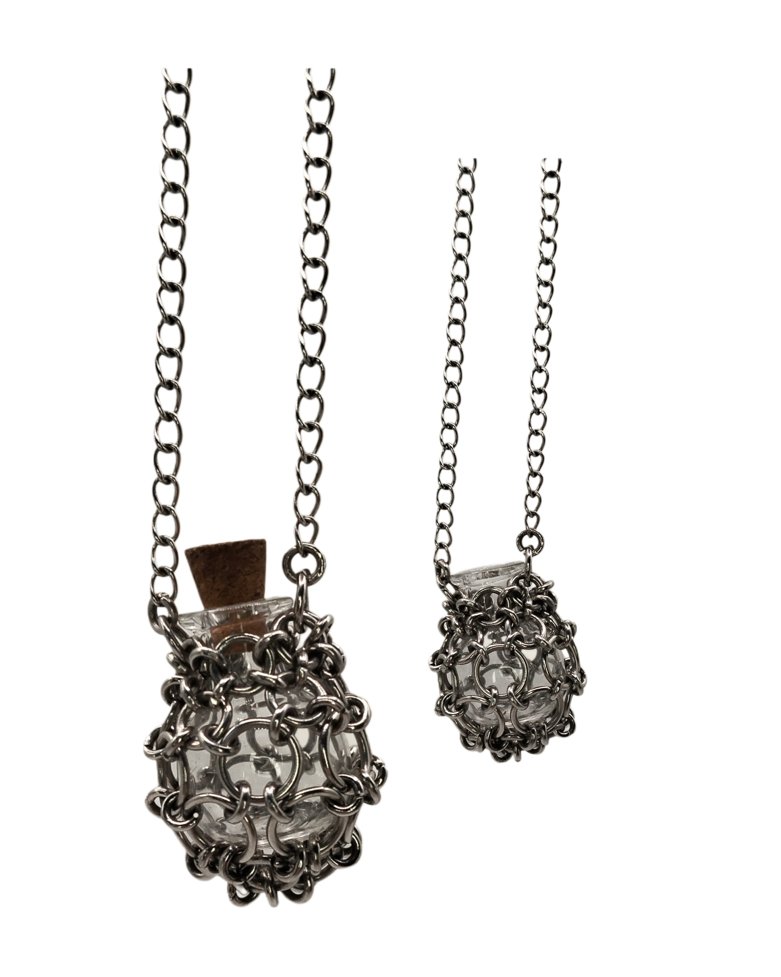 The Airmid Chainmail Pendant Necklace in Stainless Steel