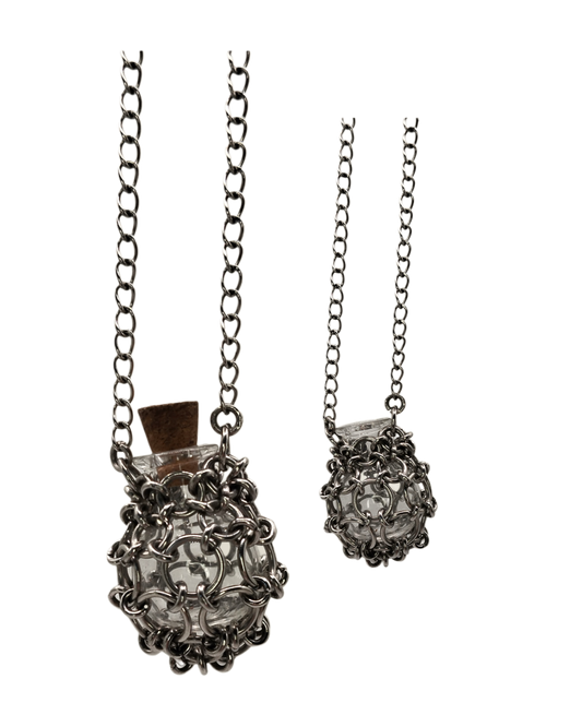 The Airmid Chainmail Pendant Necklace in Stainless Steel