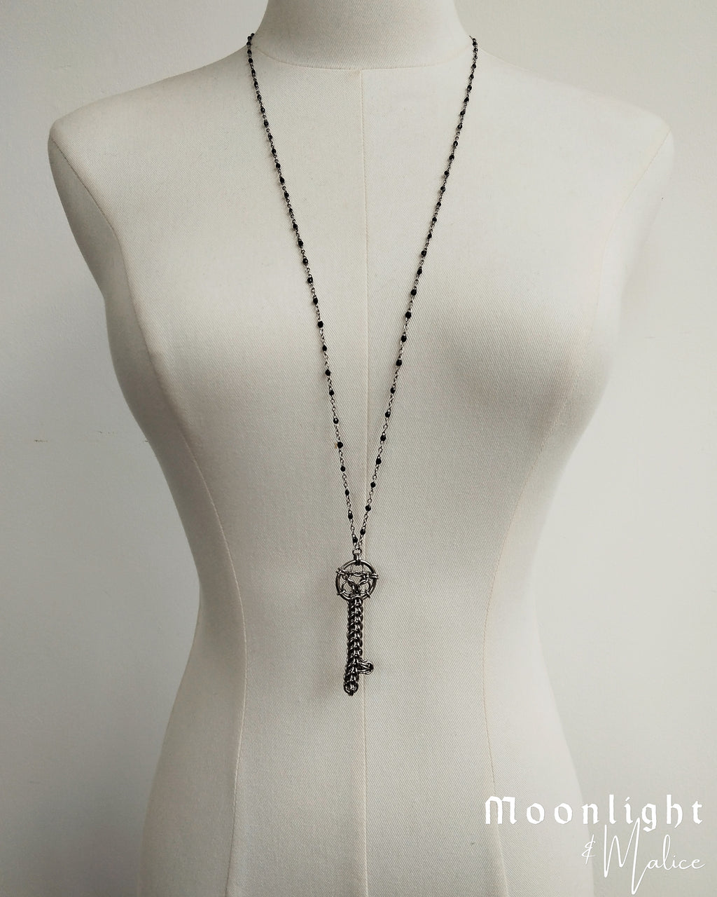 The Nobodies Key Chainmail Necklace in Stainless Steel