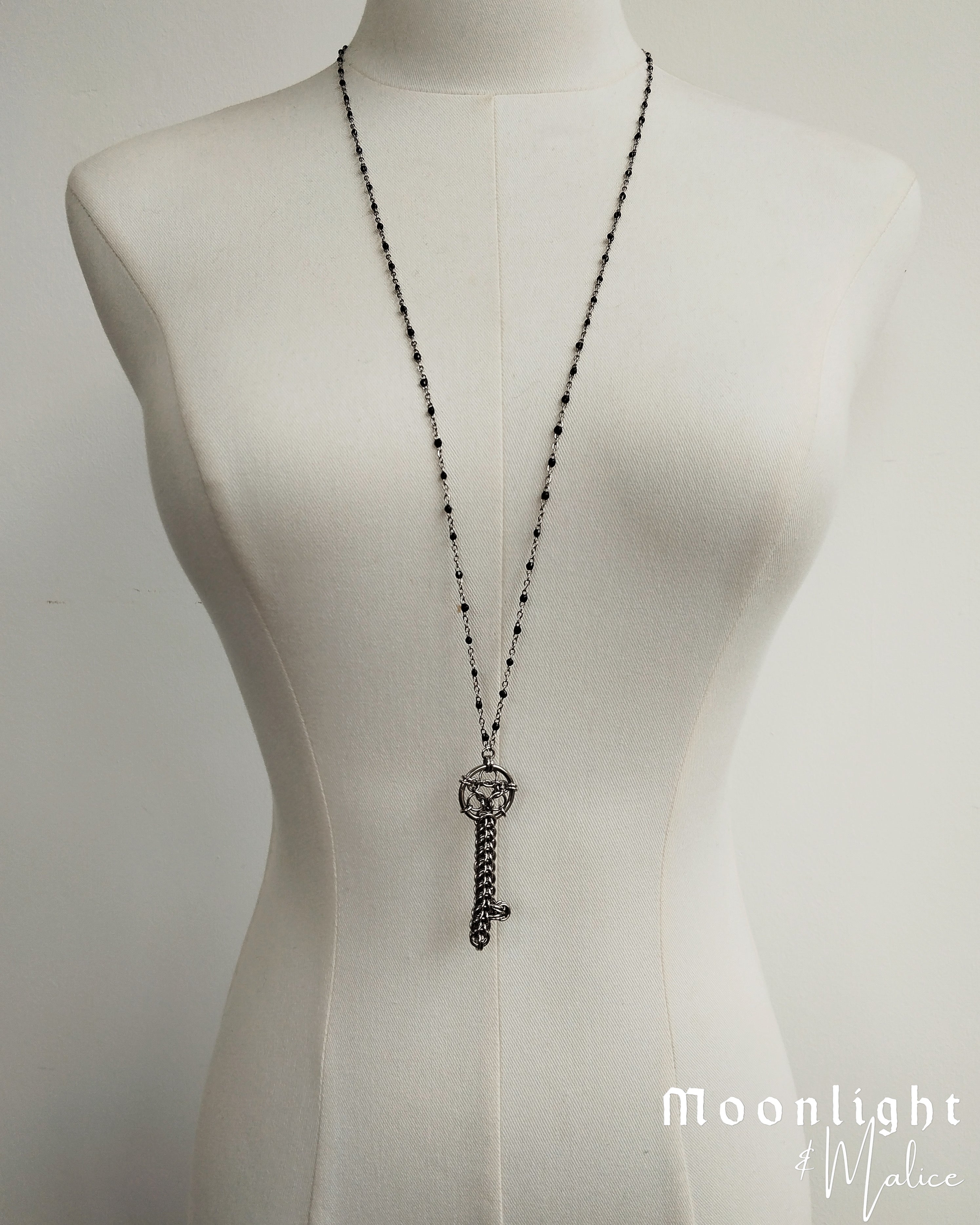 The Nobodies Key Chainmail Necklace in Stainless Steel