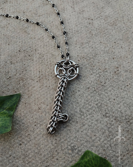 The Nobodies Key Chainmail Necklace in Stainless Steel