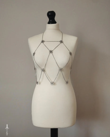 The Daisy Chain Vest in Stainless Steel