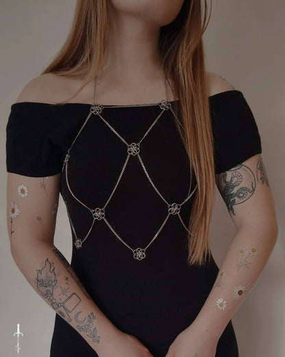 The Daisy Chain Vest in Stainless Steel