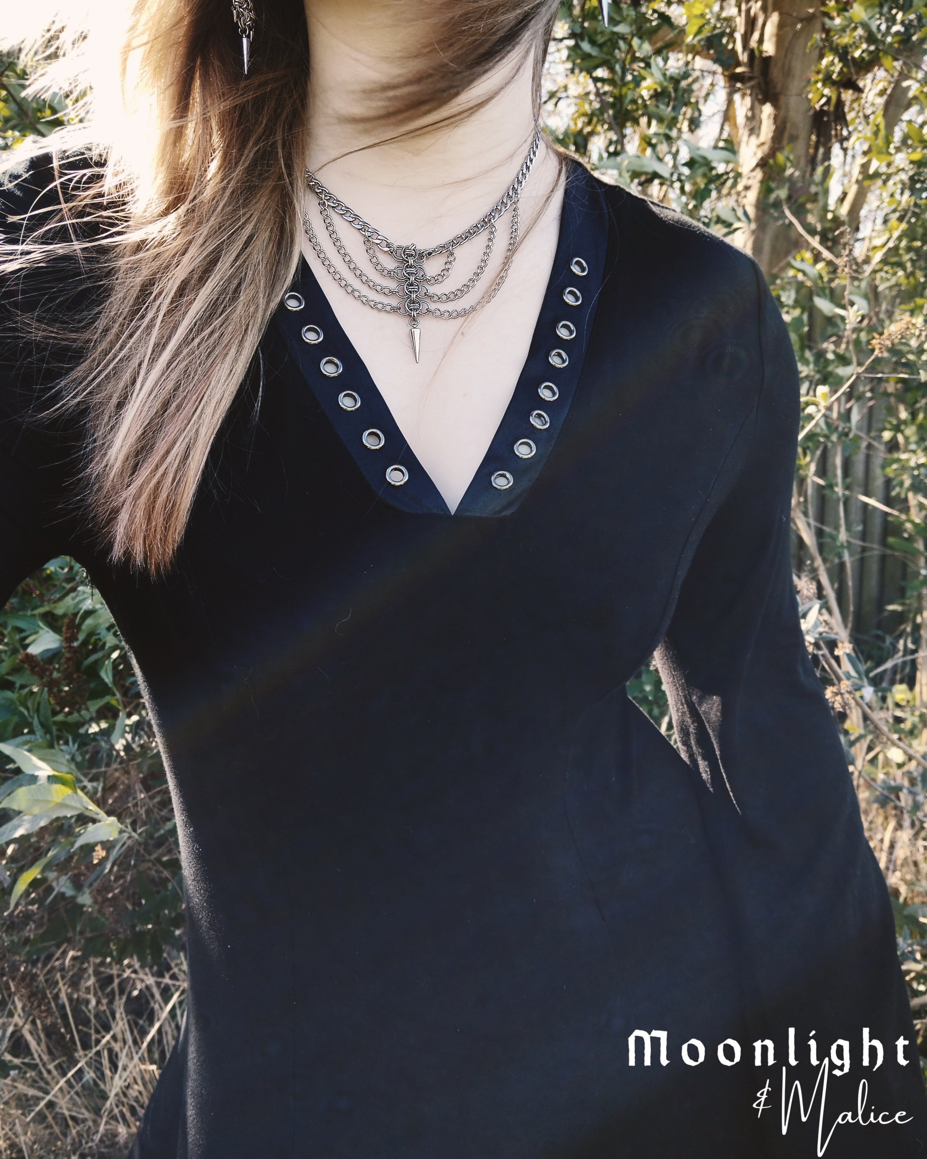 The Exoskeleton Chainmail Necklace in Stainless Steel