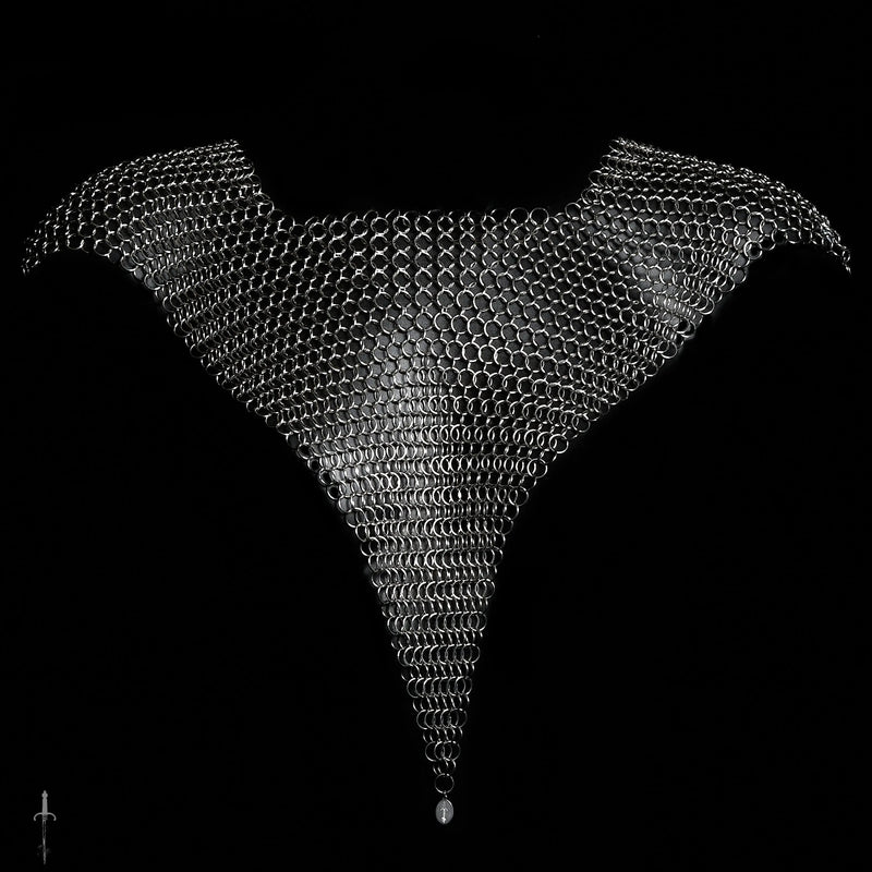 The Artemis Chainmail Shoulder Piece in Stainless Steel The Moonlight and Malice Shop