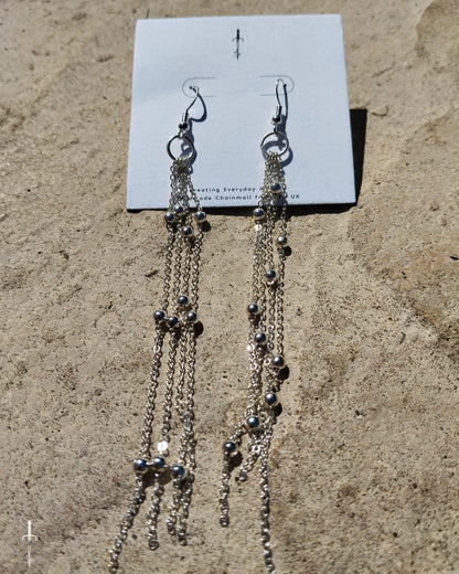 The Chain Trail Earrings in Silver Plate The Moonlight and Malice Shop