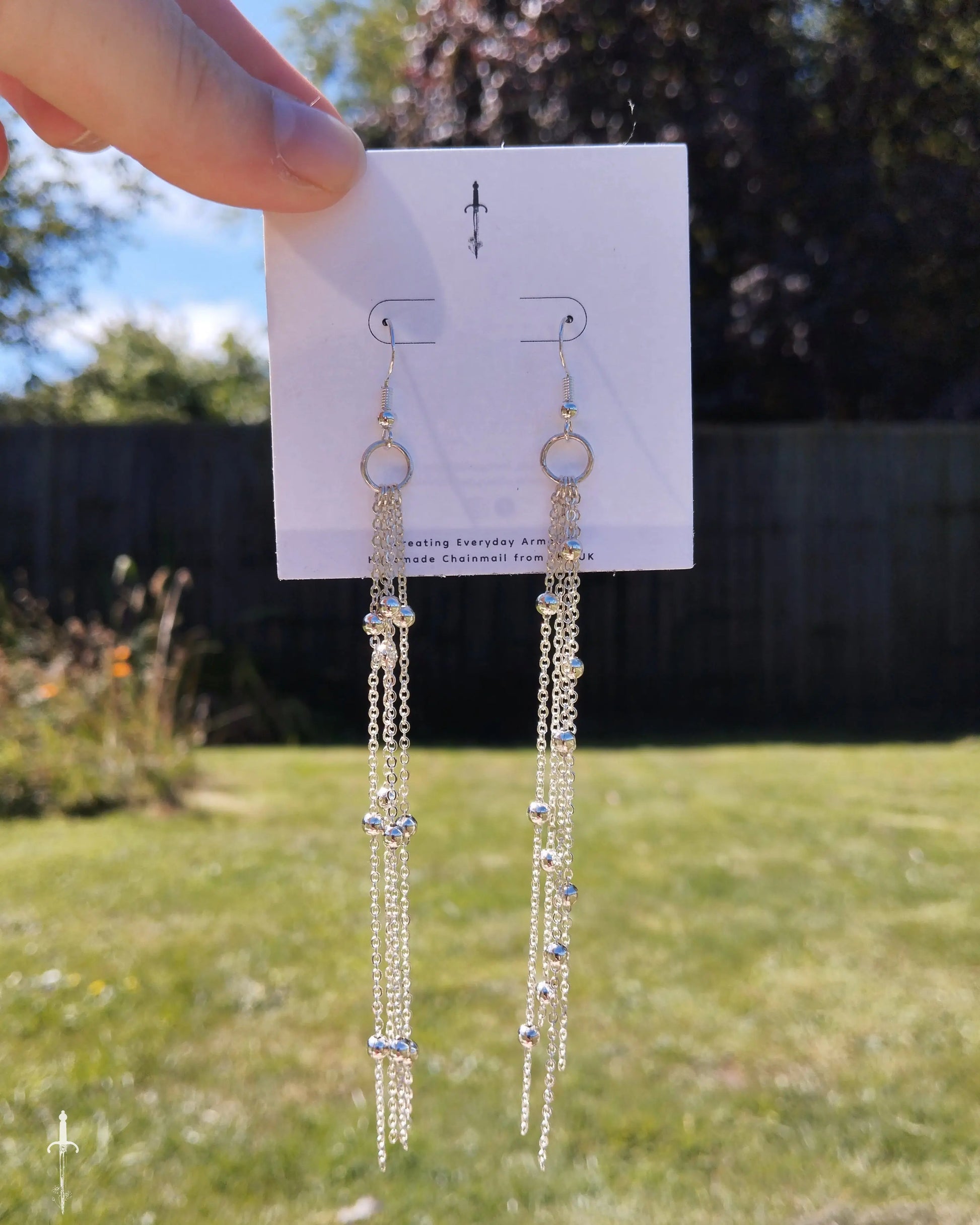 The Chain Trail Earrings in Silver Plate The Moonlight and Malice Shop