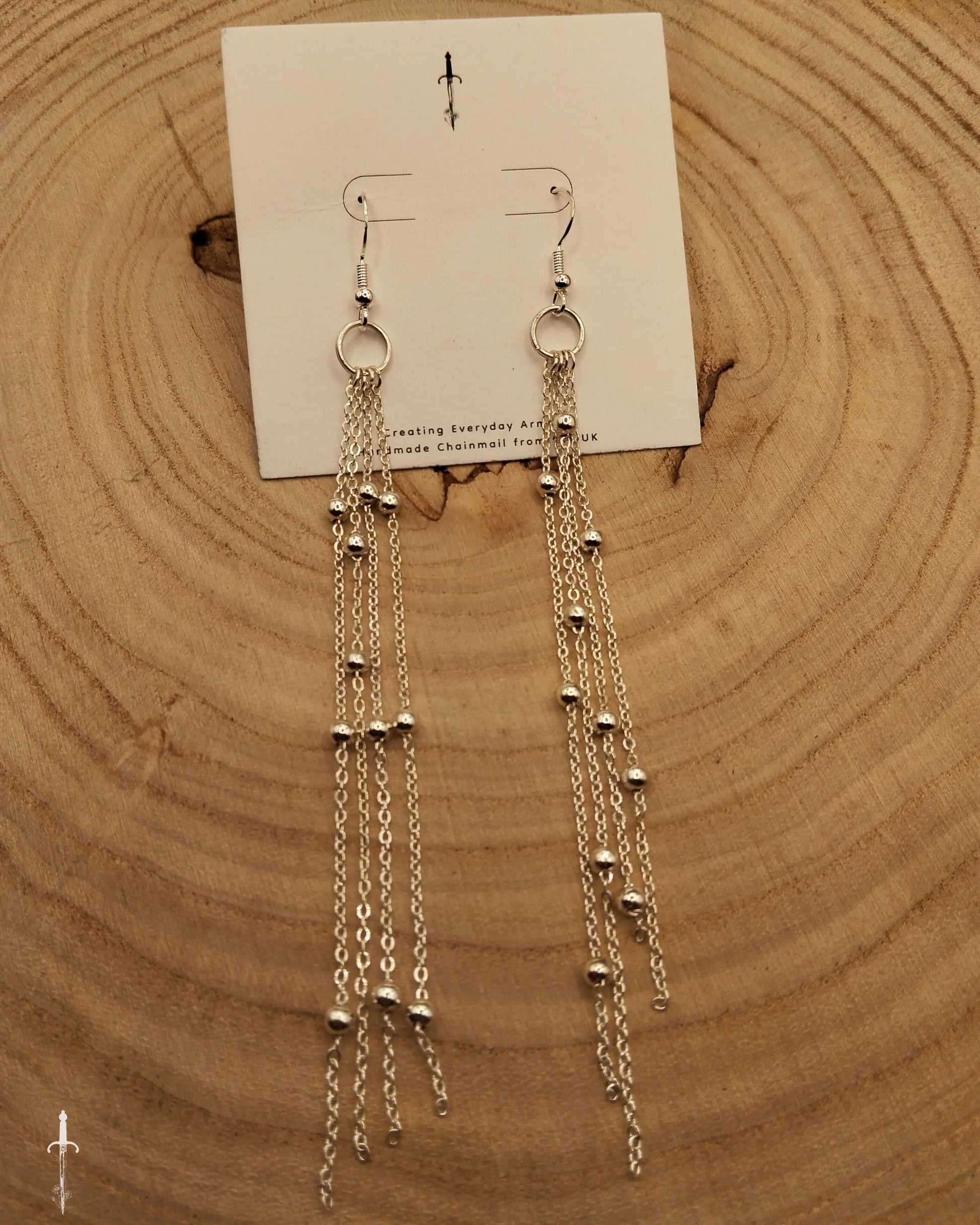 The Chain Trail Earrings in Silver Plate The Moonlight and Malice Shop